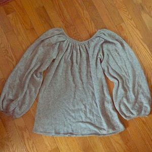 SOLD Cashmere balloon puff sleeve sweater top